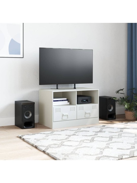 TV skříňka bílá 67 x 39 x 44 cm ocel