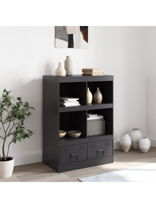 Highboard černý 67 x 39 x 95 cm ocel