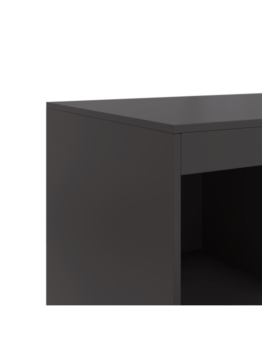 Highboard černý 67 x 39 x 95 cm ocel