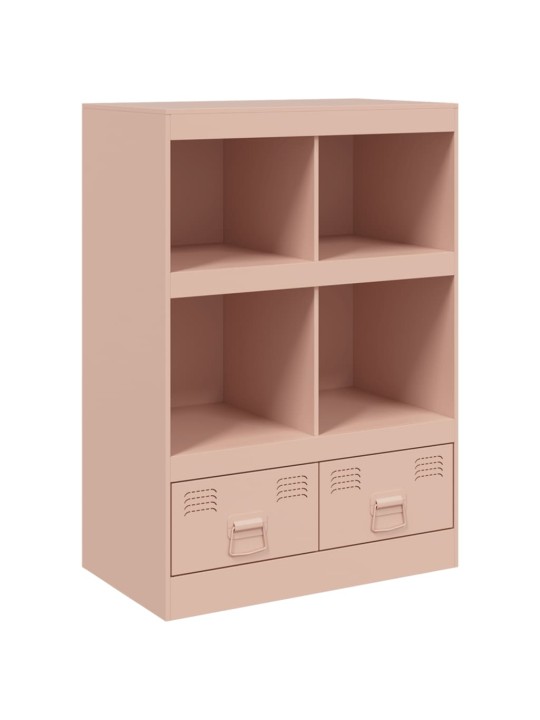 Highboard růžový 67 x 39 x 95 cm ocel