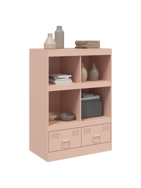 Highboard růžový 67 x 39 x 95 cm ocel