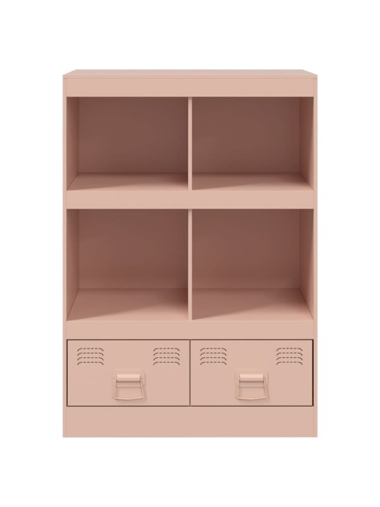 Highboard růžový 67 x 39 x 95 cm ocel