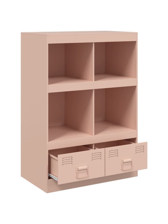 Highboard růžový 67 x 39 x 95 cm ocel