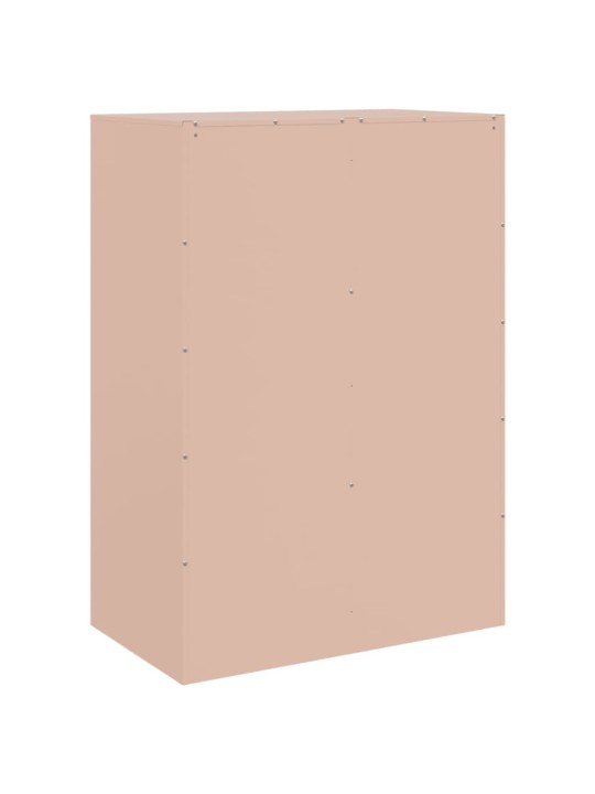 Highboard růžový 67 x 39 x 95 cm ocel