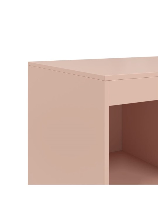 Highboard růžový 67 x 39 x 95 cm ocel