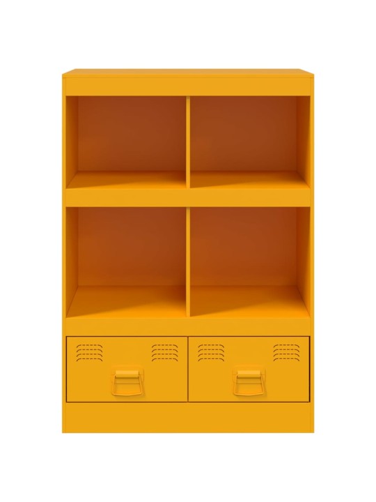 Highboard hořčicově žlutý 67 x 39 x 95 cm ocel