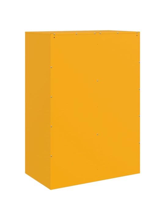 Highboard hořčicově žlutý 67 x 39 x 95 cm ocel