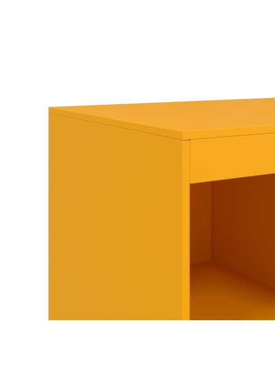 Highboard hořčicově žlutý 67 x 39 x 95 cm ocel