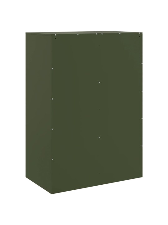 Highboard olivově zelený 67 x 39 x 95 cm ocel