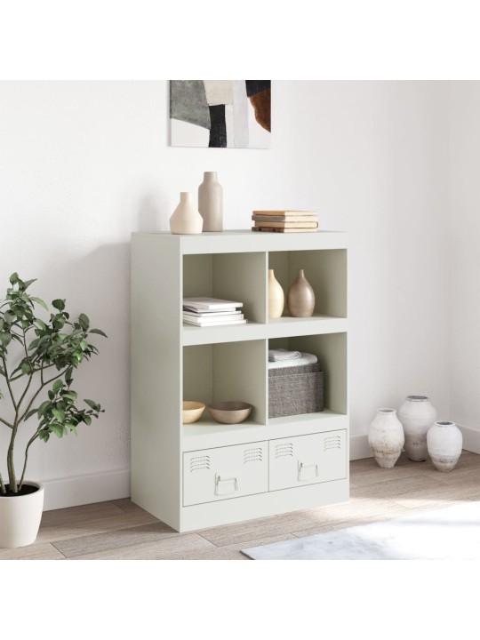 Highboard bílý 67 x 39 x 95 cm ocel