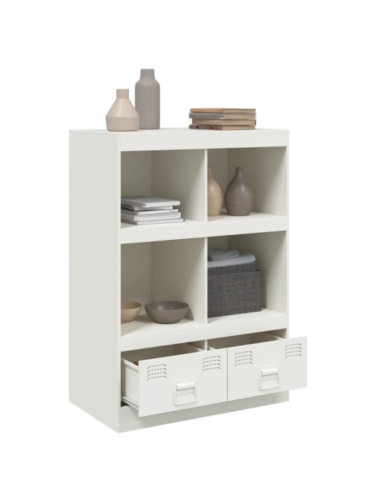 Highboard bílý 67 x 39 x 95 cm ocel