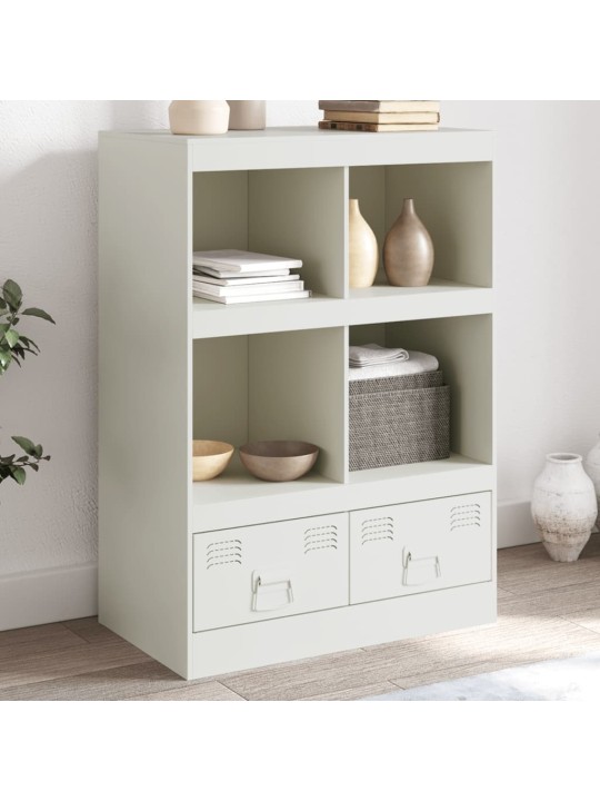 Highboard bílý 67 x 39 x 95 cm ocel