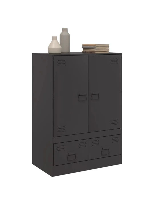 Highboard černý 67 x 39 x 95 cm ocel