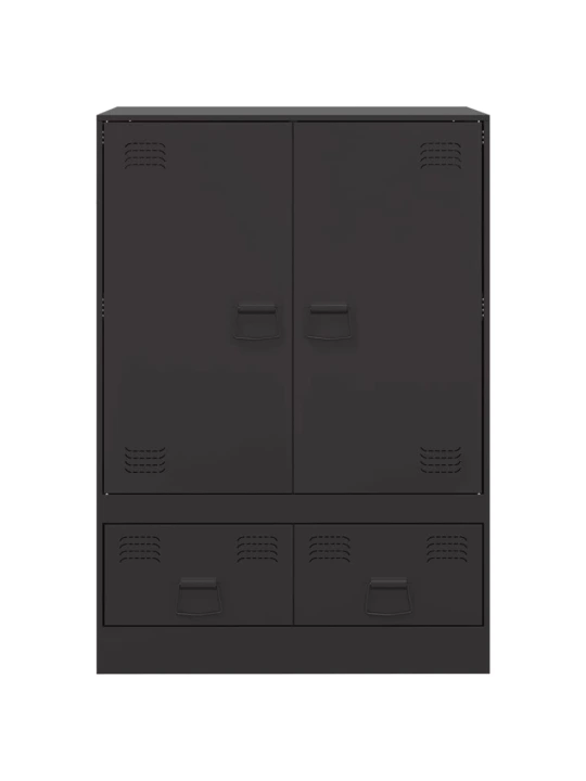 Highboard černý 67 x 39 x 95 cm ocel
