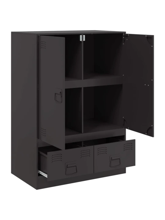 Highboard černý 67 x 39 x 95 cm ocel