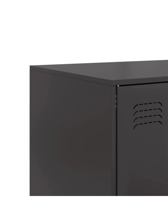 Highboard černý 67 x 39 x 95 cm ocel