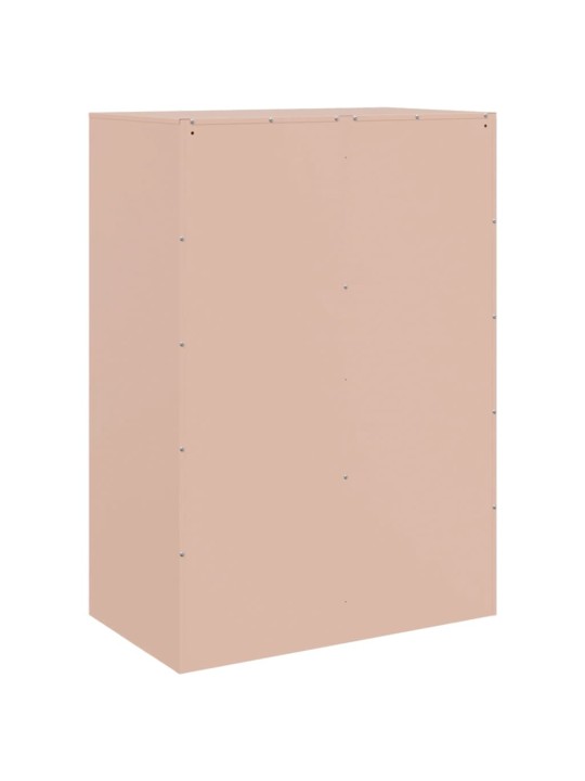 Highboard růžový 67 x 39 x 95 cm ocel