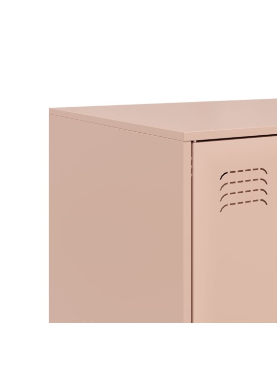 Highboard růžový 67 x 39 x 95 cm ocel