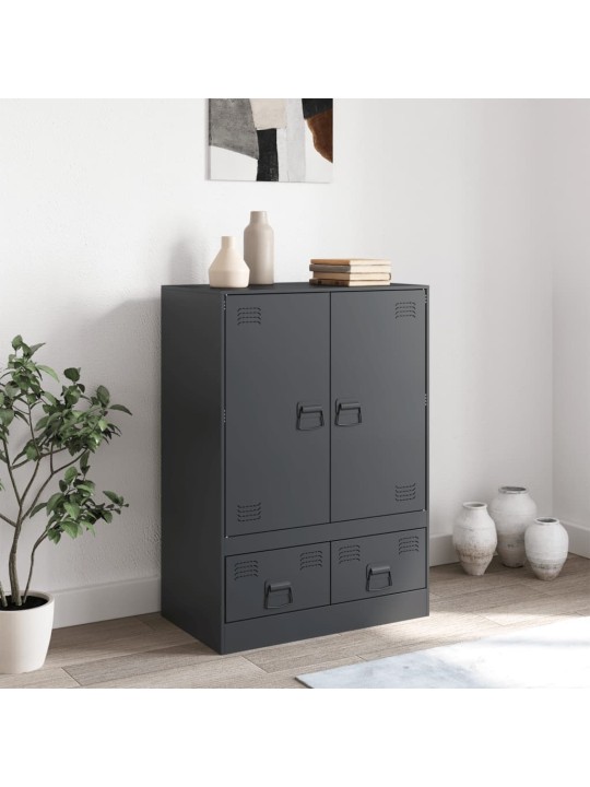 Highboard antracitový 67 x 39 x 95 cm ocel