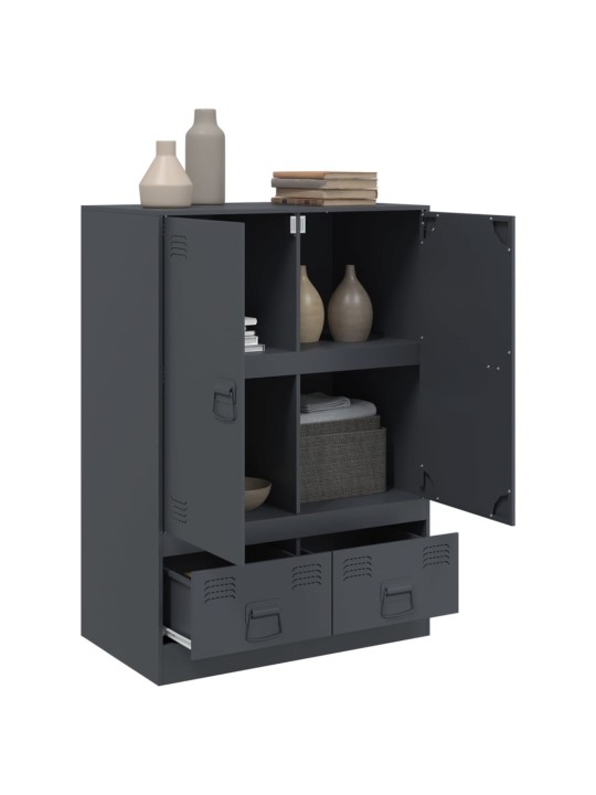 Highboard antracitový 67 x 39 x 95 cm ocel