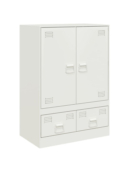 Highboard bílý 67 x 39 x 95 cm ocel