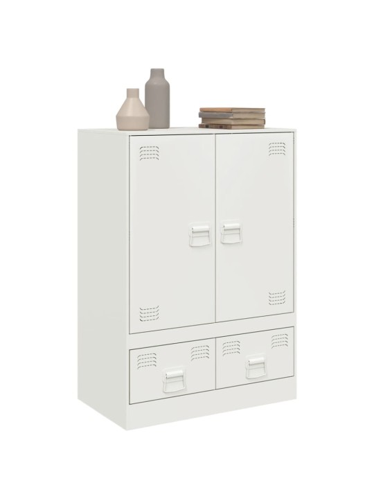 Highboard bílý 67 x 39 x 95 cm ocel