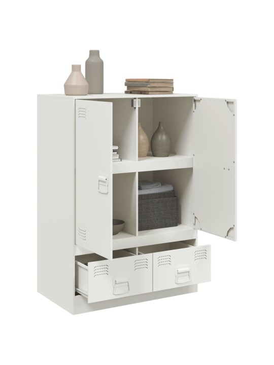 Highboard bílý 67 x 39 x 95 cm ocel