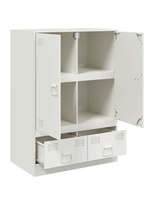 Highboard bílý 67 x 39 x 95 cm ocel