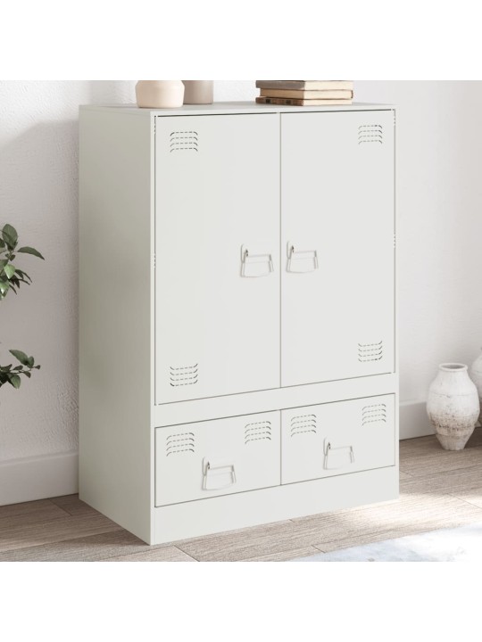 Highboard bílý 67 x 39 x 95 cm ocel