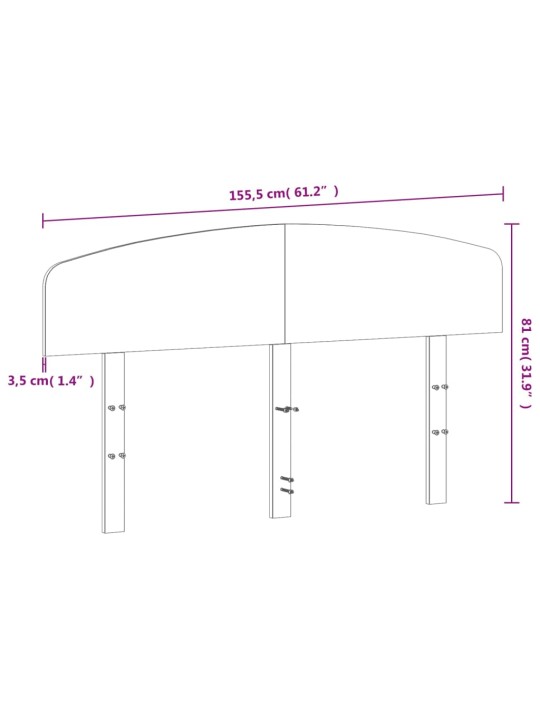 Čelo postele 150 cm masivní borové dřevo
