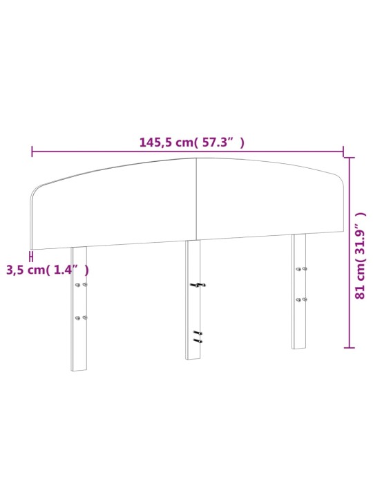 Čelo postele voskově hnědé 140 cm masivní borové dřevo