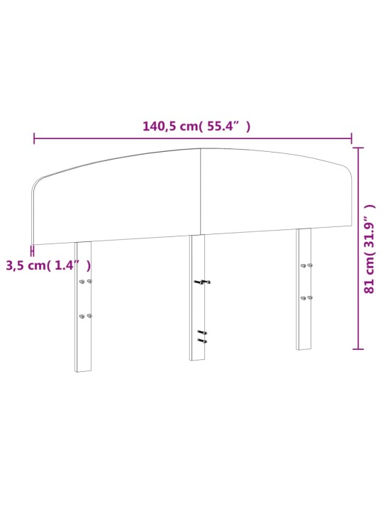 Čelo postele 135 cm masivní borové dřevo