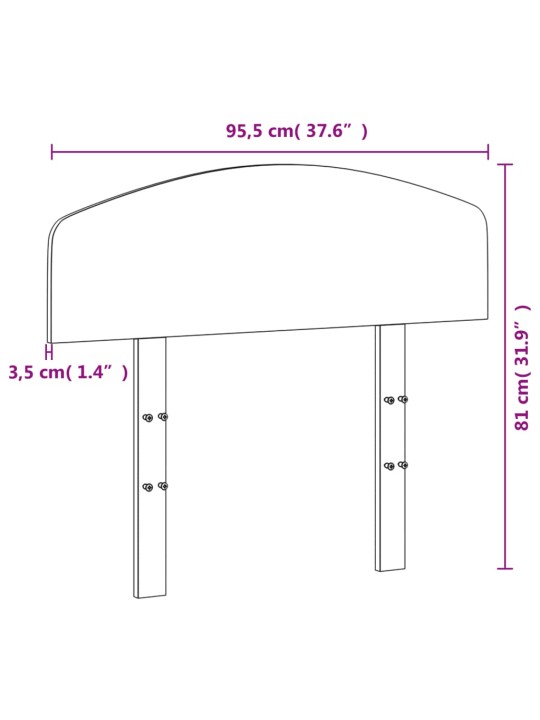 Čelo postele 90 cm masivní borové dřevo