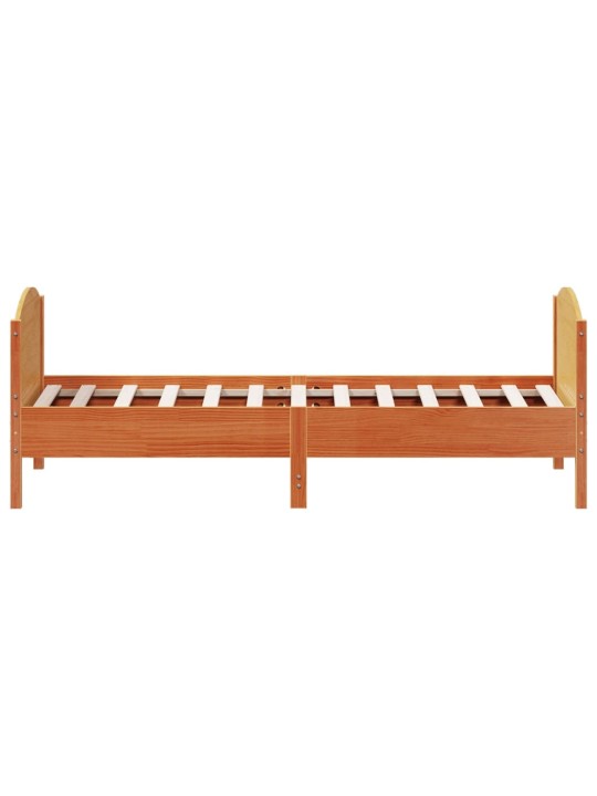 Postel bez matrace voskově hnědá 75 x 190 cm masivní borovice