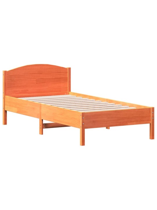 Postel bez matrace voskově hnědá 75 x 190 cm masivní borovice