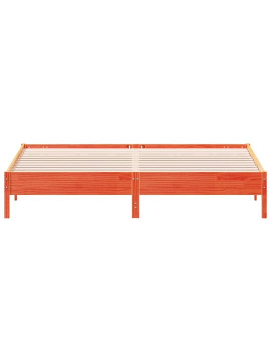 Postel bez matrace voskově hnědá 200 x 200 cm masivní borovice