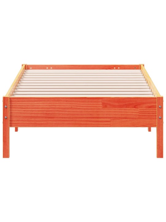 Postel bez matrace voskově hnědá 90 x 200 cm masivní borovice