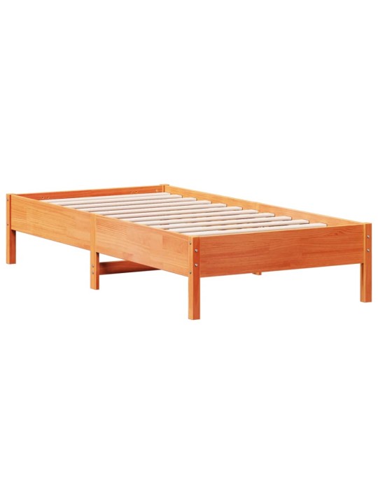 Postel bez matrace voskově hnědá 75 x 190 cm masivní borovice