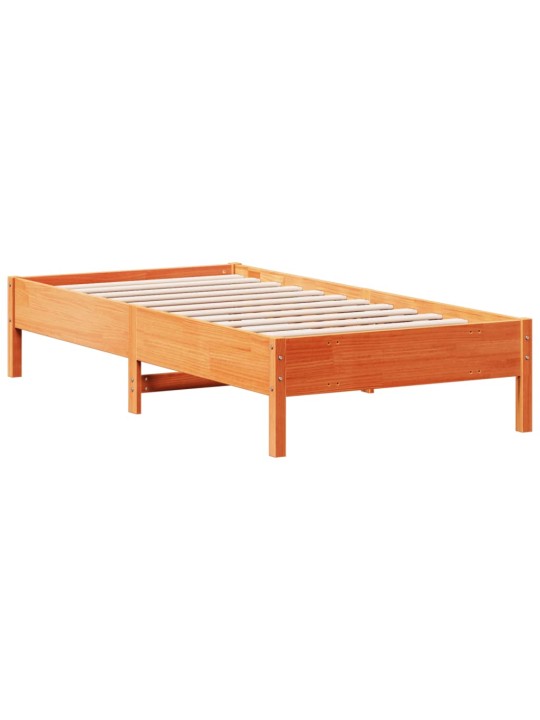 Postel bez matrace voskově hnědá 75 x 190 cm masivní borovice
