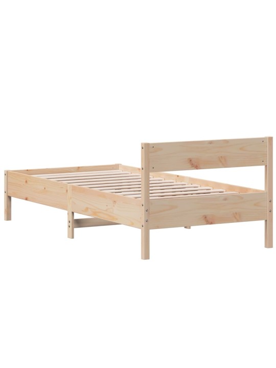 Postel bez matrace 90 x 190 cm masivní borovice