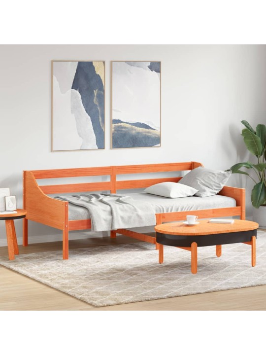 Válenda bez matrace voskově hnědá 80 x 200 cm masivní borovice