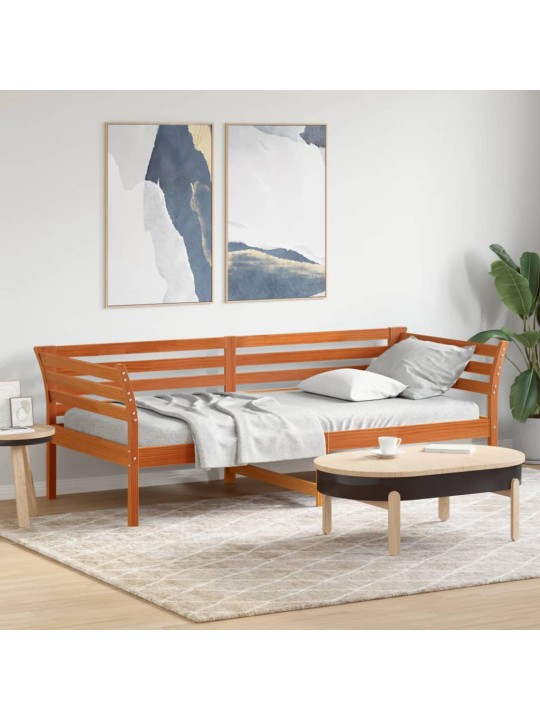 Válenda bez matrace voskově hnědá 80 x 200 cm masivní borovice