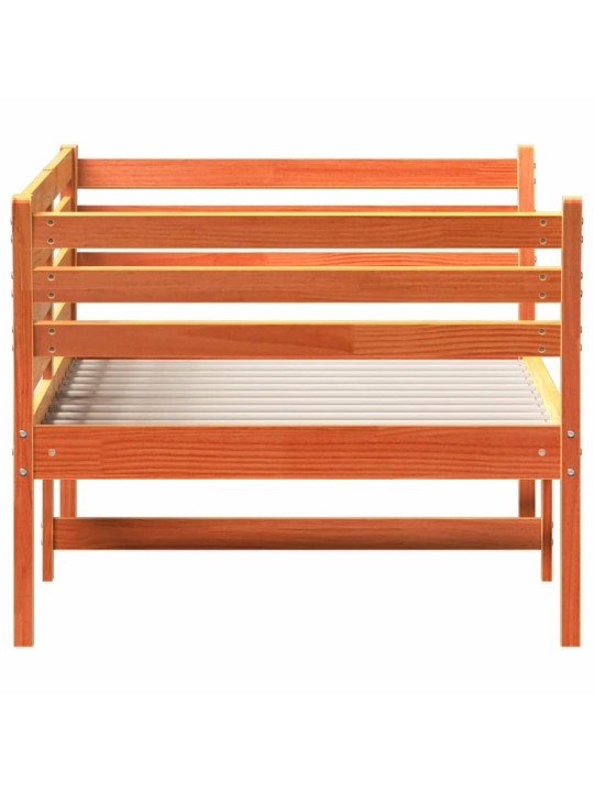 Válenda bez matrace voskově hnědá 80 x 200 cm masivní borovice