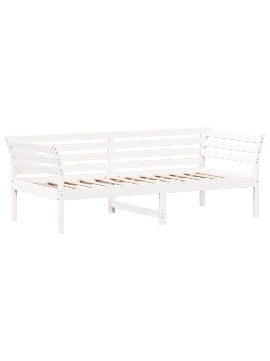 Válenda bez matrace bílá 90 x 200 cm masivní borovice