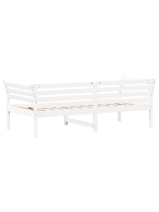 Válenda bez matrace bílá 90 x 200 cm masivní borovice