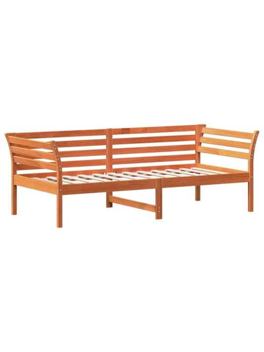 Válenda bez matrace voskově hnědá 100 x 200 cm masivní borovice