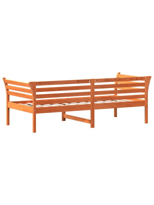 Válenda bez matrace voskově hnědá 100 x 200 cm masivní borovice