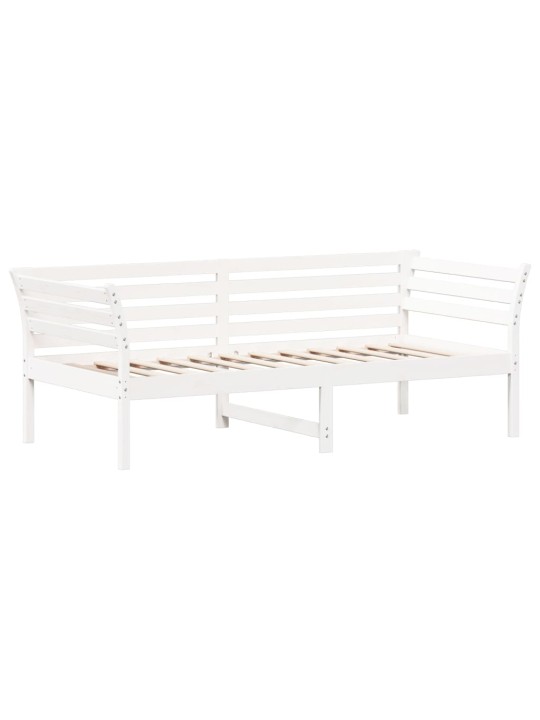 Válenda bez matrace bílá 90 x 190 cm masivní borovice