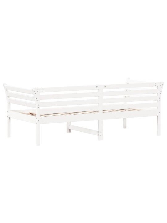 Válenda bez matrace bílá 90 x 190 cm masivní borovice