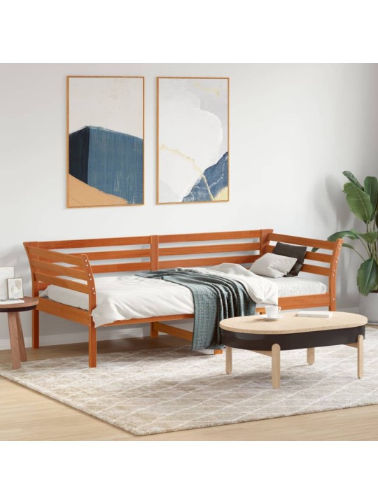 Válenda bez matrace voskově hnědá 90 x 190 cm masivní borovice